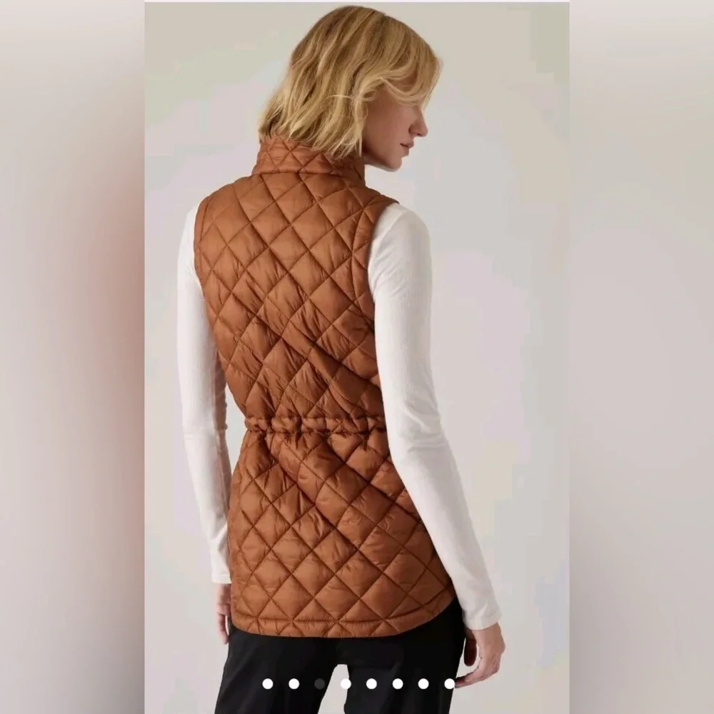 Athleta Whisper Featherless Vest Sequoia Brown - Picture 3 of 10